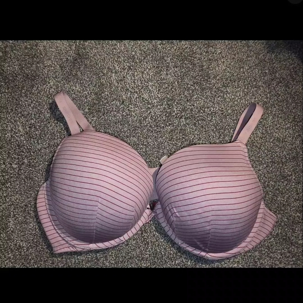 Cacique Mauve Striped Bra